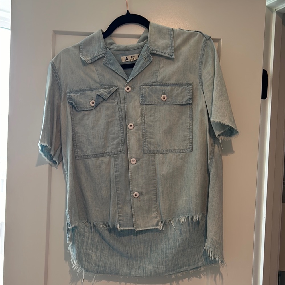 AMO Light Blue Denim Button-Up Shirt